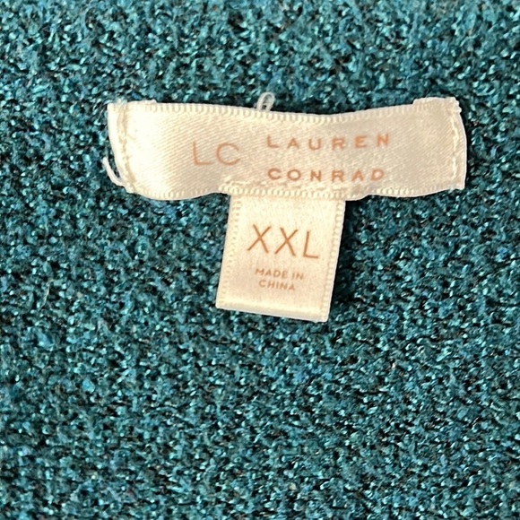 LC Lauren Conrad Beautiful deep teal Pullover Sweater, longer in back, XXL - Picture 2 of 9